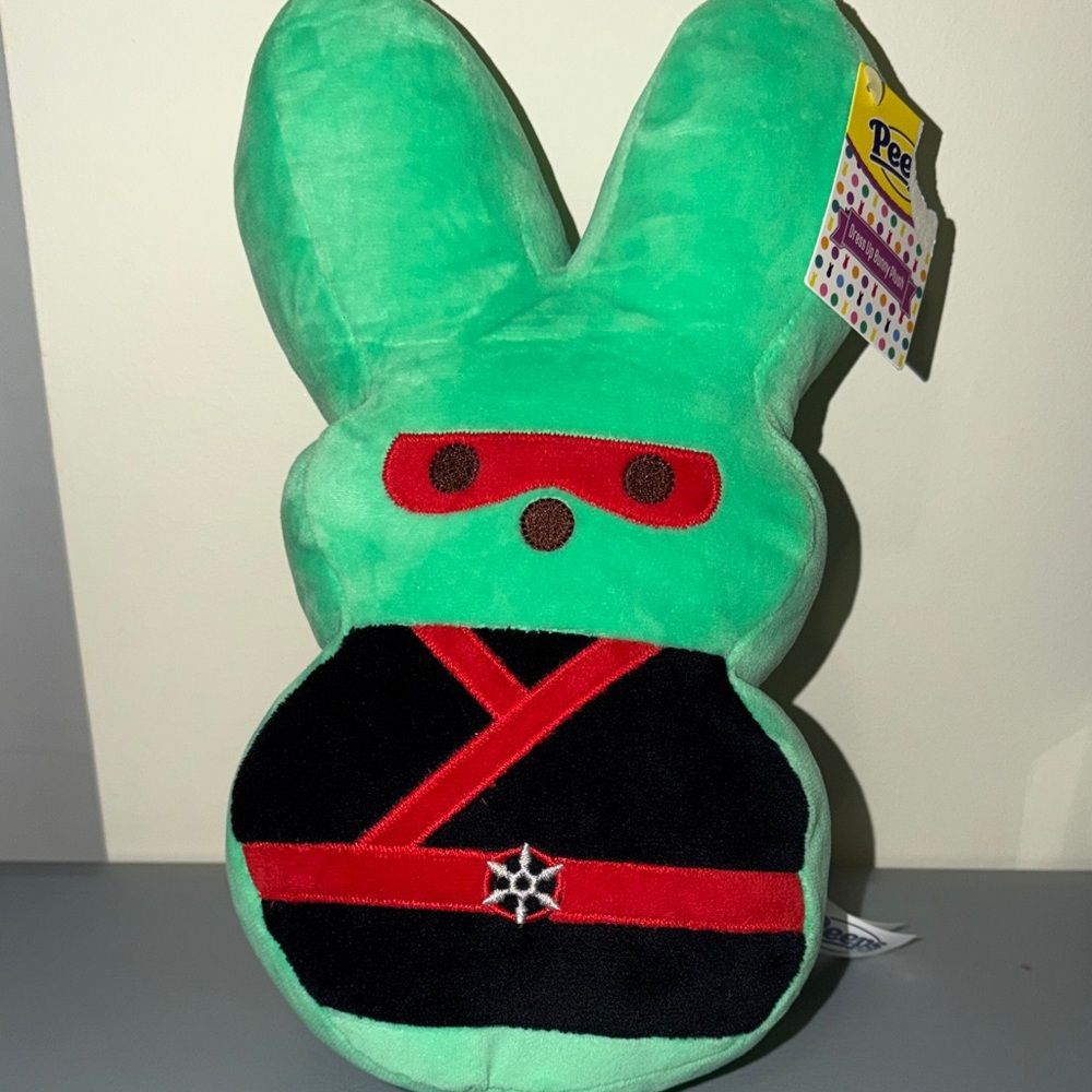 Peeps Green Ninja Bunny Plush Toy